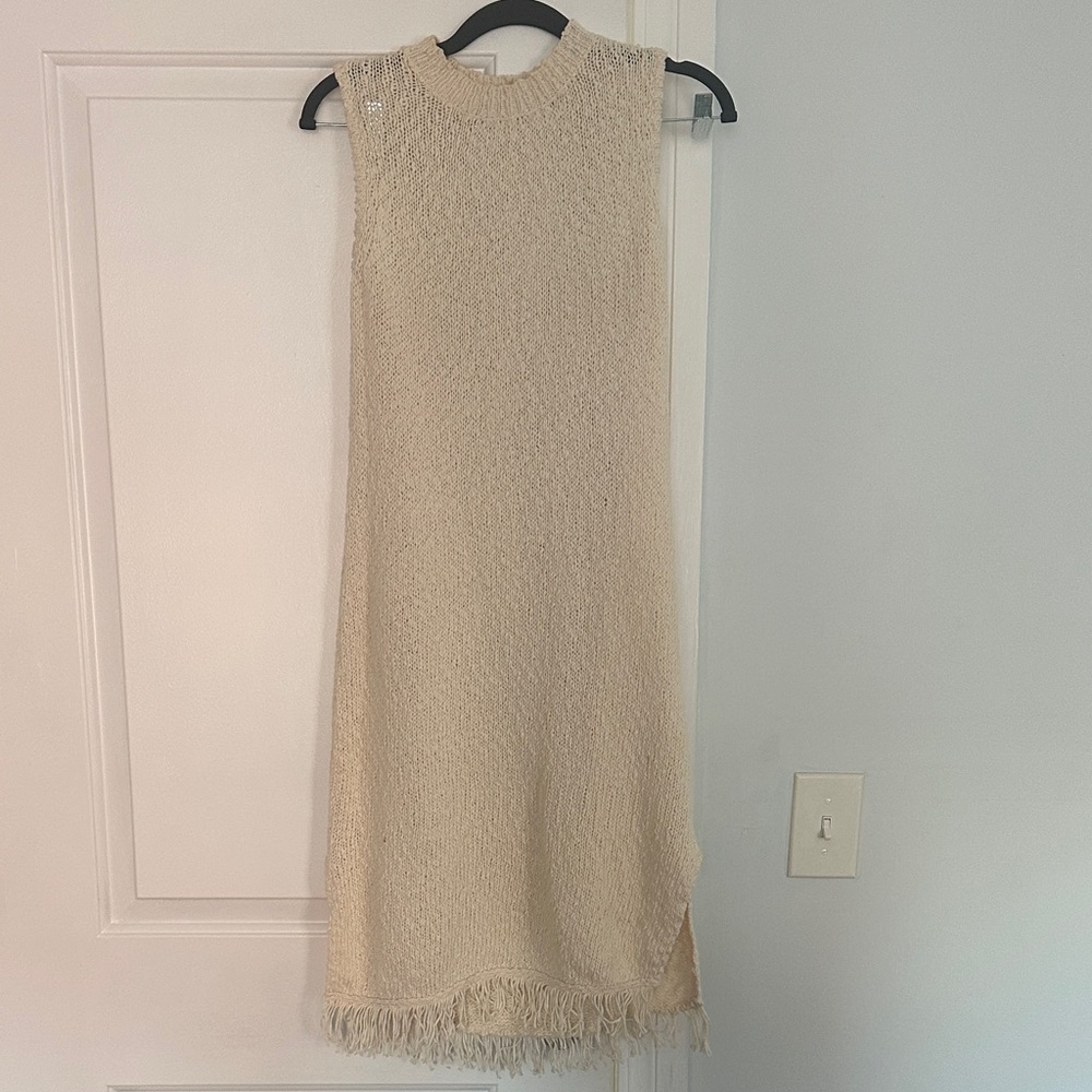Anthropologie Beige Sleeveless Midi Dress